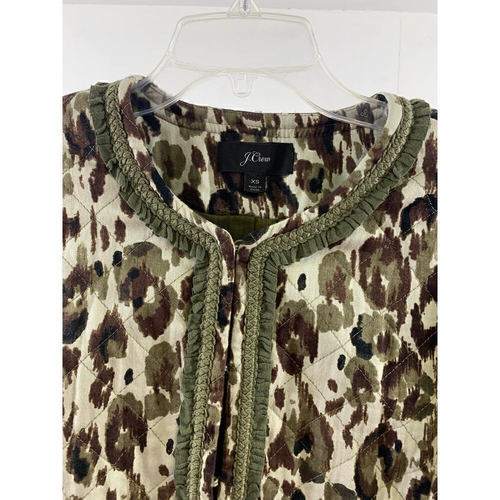 J Crew Quilted Lady Jacket in Cheetah Size XS - Picture 4 of 12